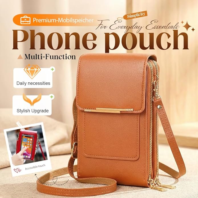 👛Anti-theft shoulder bag for mobile phones | Access to touchscree