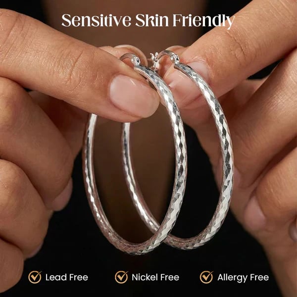 🎉BUY 1, GET 1 FREE🎁Diamond-cut hoop earrings for women – elegant and sparkling 💎