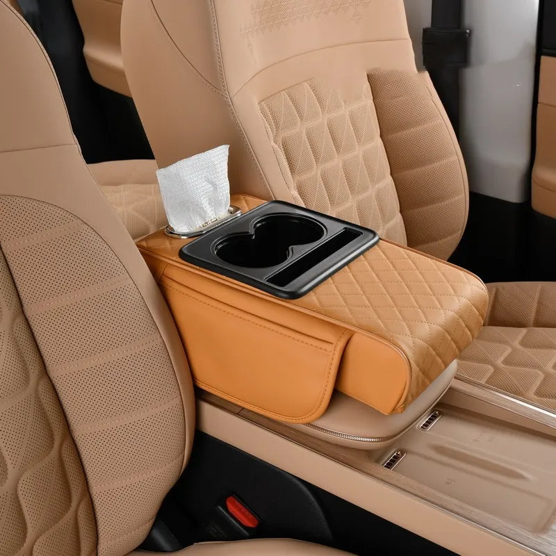 🚗 🔥Multifunctional PU leather mat for car armrests