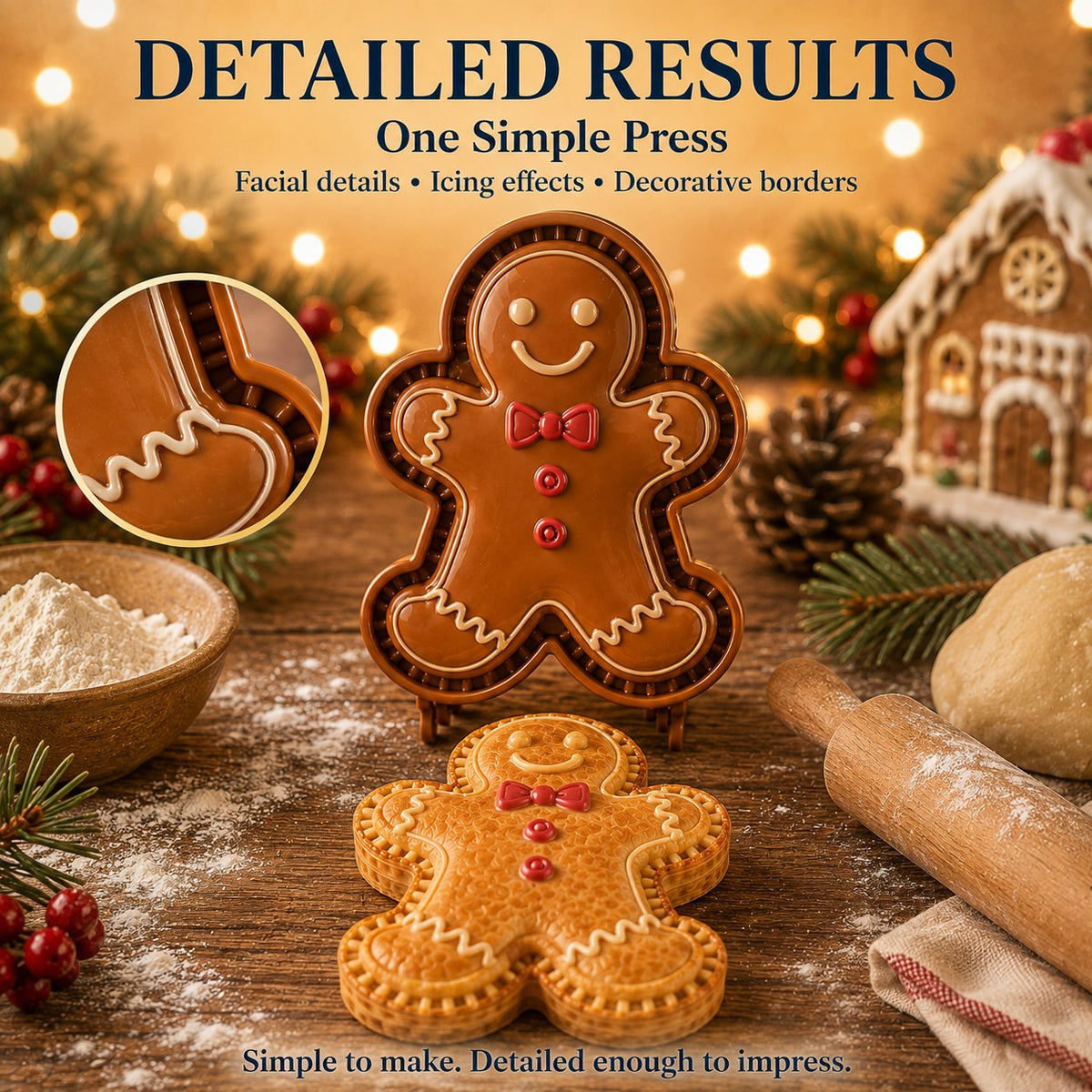 ⏳ 69% OFF – 🎄16pcs-Design Christmas Mini Pie Mold Collection | Reusable Embossed Molds for Shaping Detailed Santa, Snowman, Reindeer, Tree & Holiday Pies 🥧✨