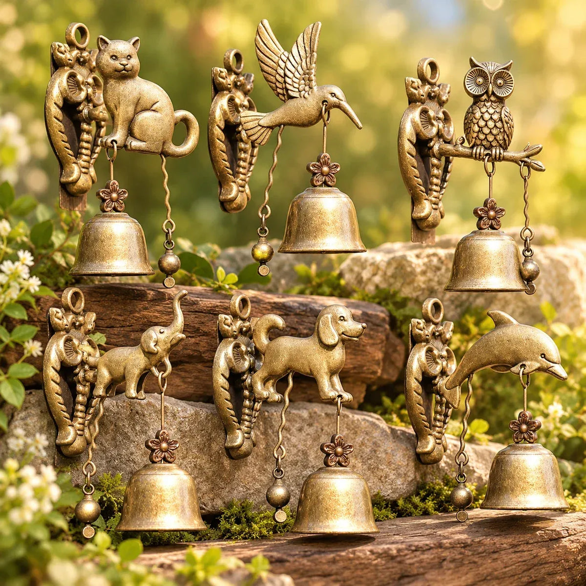 🔔✨ Vintage Animal Shaped Hanging Entry Chime | Front Porch & Farmhouse Wall Decor