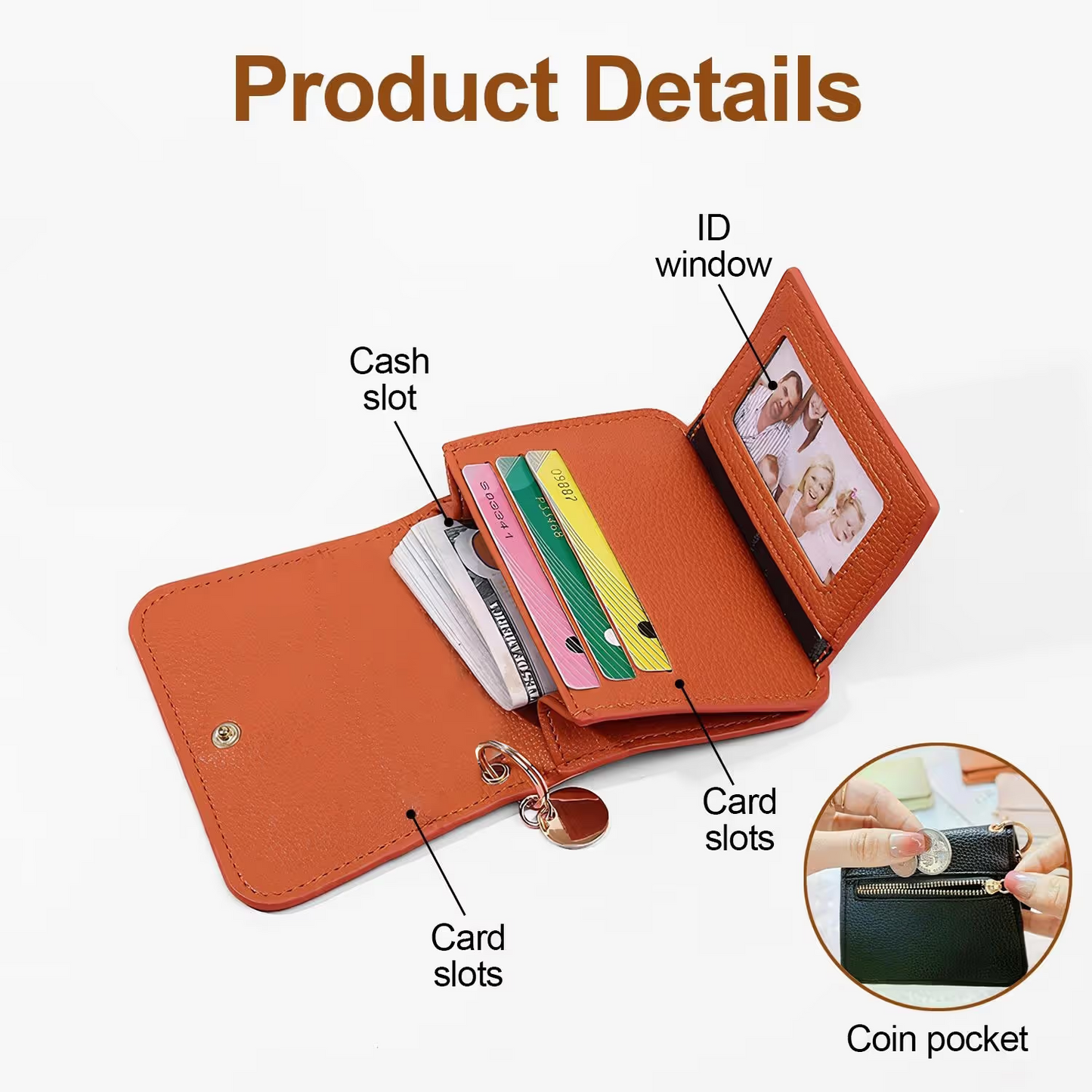 👜 Retro Multi-Card Handheld Wallet With Hidden Pocket