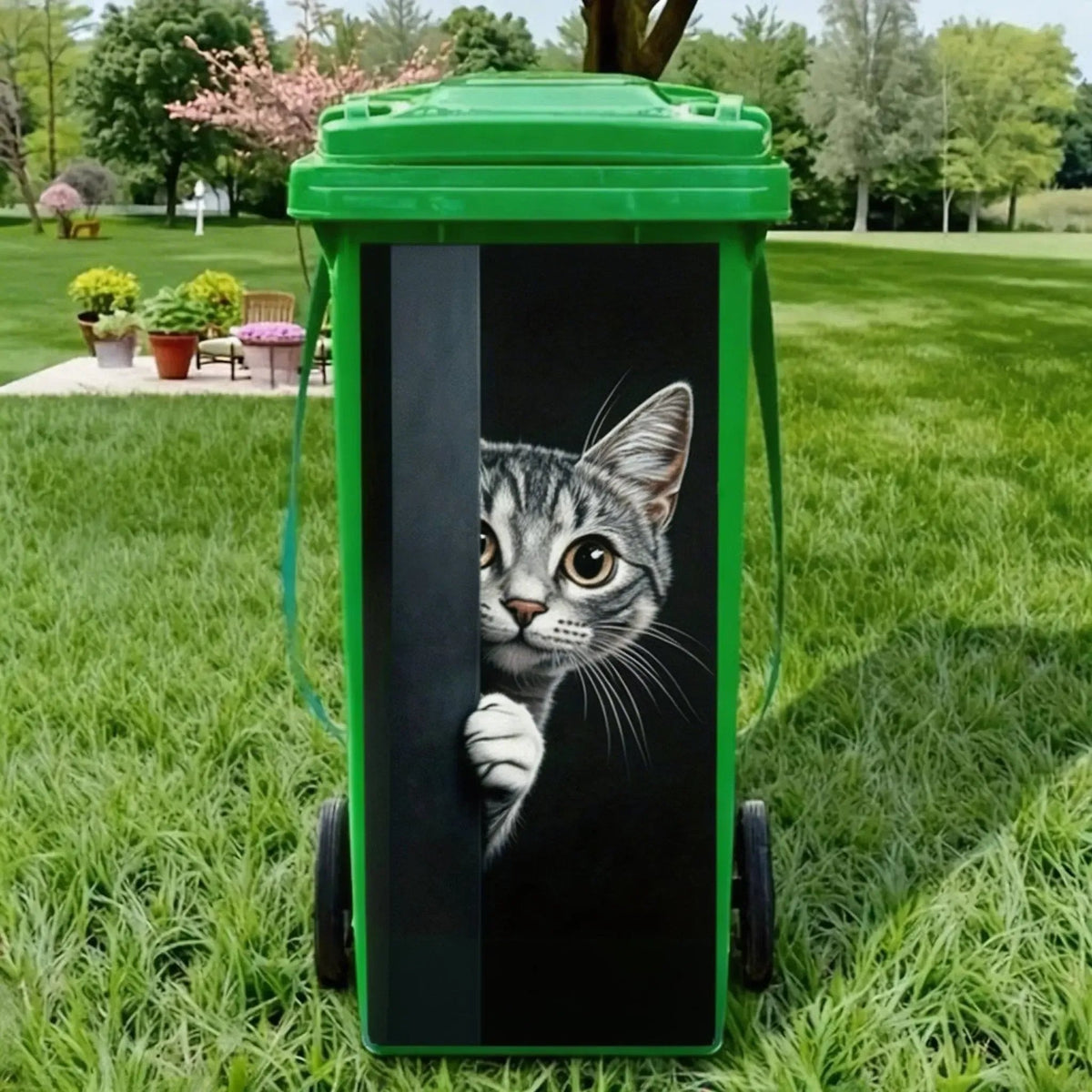 🦒🐯Creative trash can sticker with colorful cartoon✨