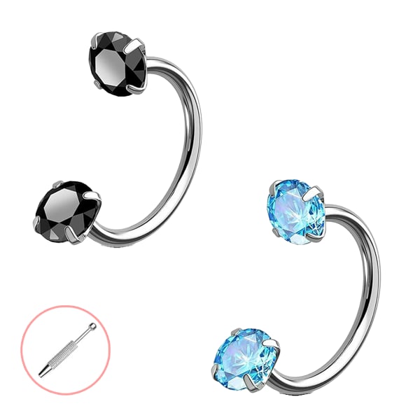 💎Horseshoe-shaped nose ring – with internal thread and comfortable fit