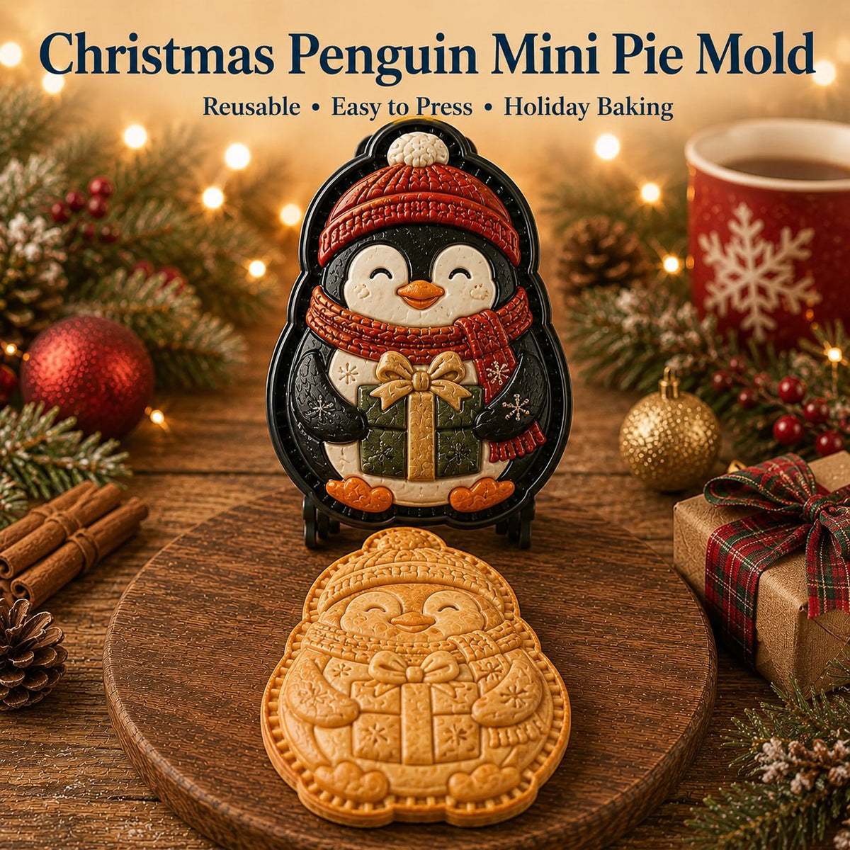 ⏳ 69% OFF – 🎄16pcs-Design Christmas Mini Pie Mold Collection | Reusable Embossed Molds for Shaping Detailed Santa, Snowman, Reindeer, Tree & Holiday Pies 🥧✨