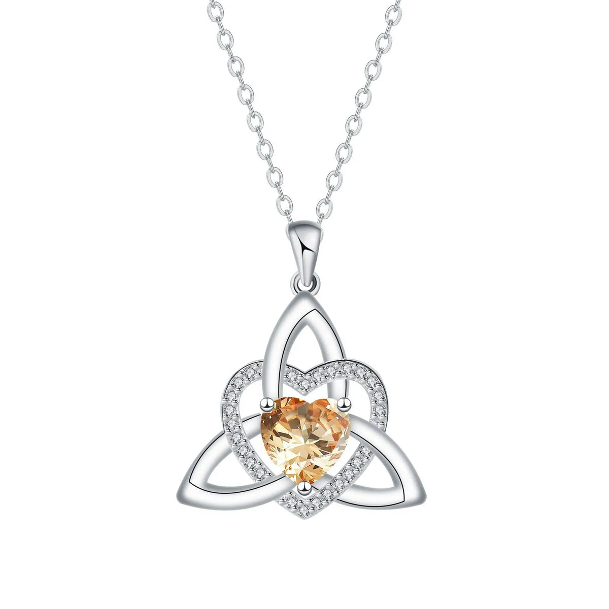 ❤️Birthstone – Celtic Trinity Love Knot Penda