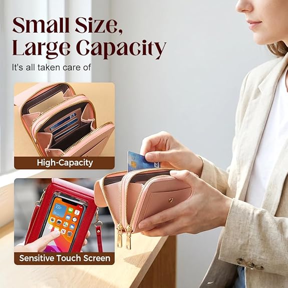 👛Anti-theft shoulder bag for mobile phones | Access to touchscree