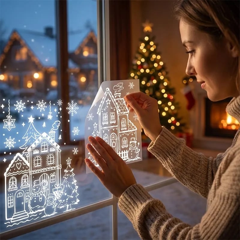 ❄️🎅Christmas Window Static Sticker Set