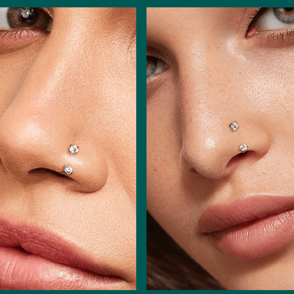 💎Horseshoe-shaped nose ring – with internal thread and comfortable fit