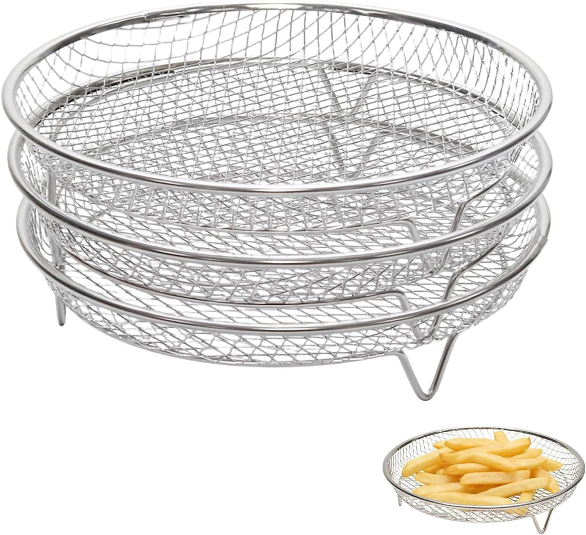 ✨Stainless Steel Stackable Air Fryer Rack