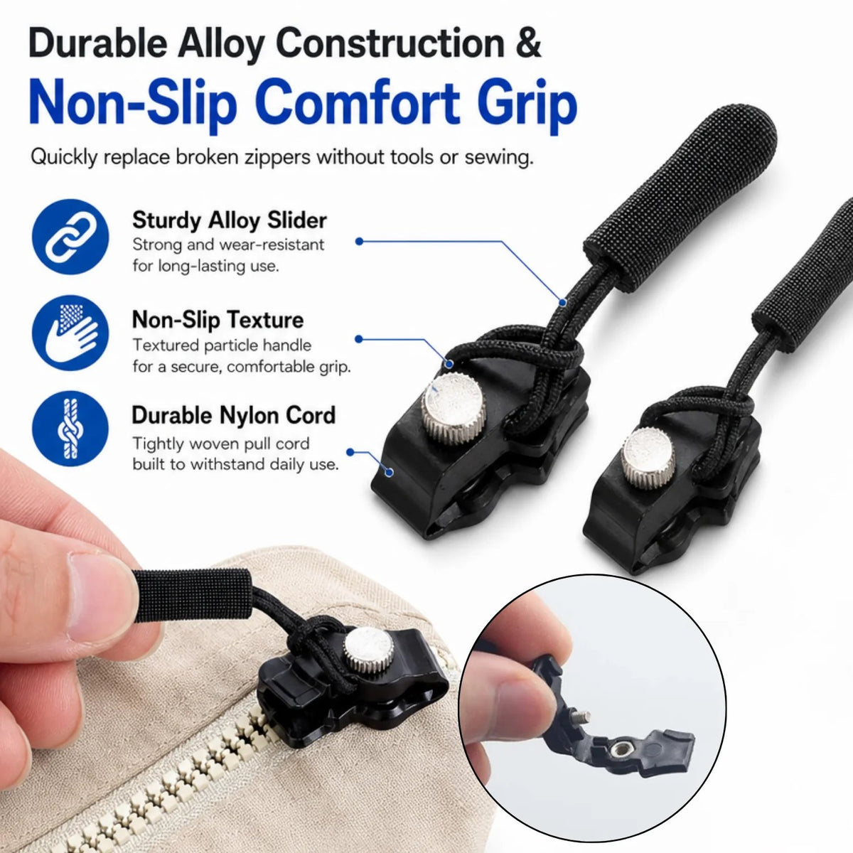 🔥Last Day 50% OFF🔧 Universal Zipper Repair Tool | Instant Fix for Broken Zippers