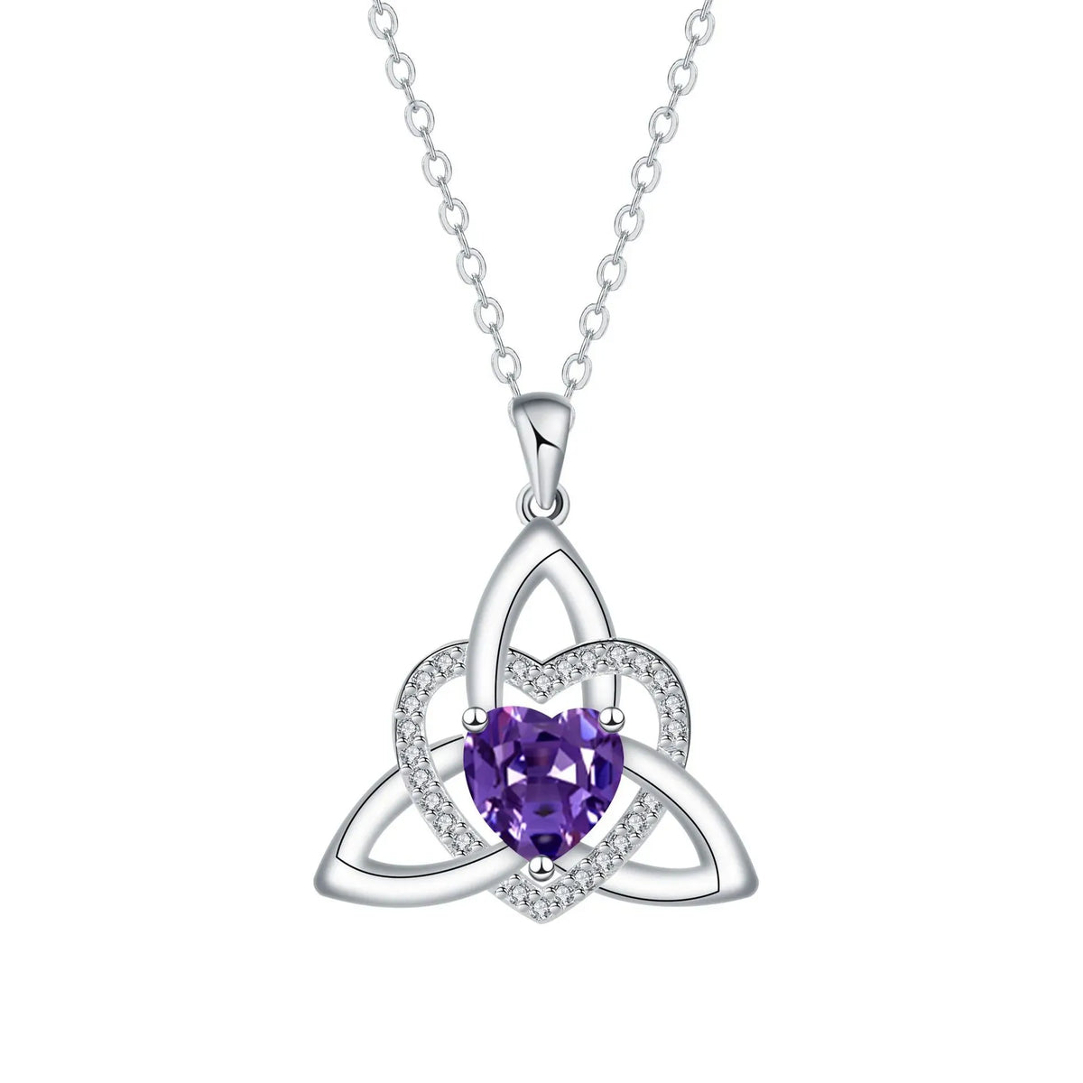 ❤️Birthstone – Celtic Trinity Love Knot Penda