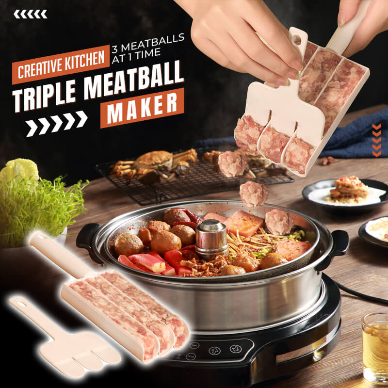 🎁 Buy one, get one free! 🔥 Creative 3-in-1 meatball mould – make three perfect meatballs at once – no need to get your hands dirty – a kitchen essential!