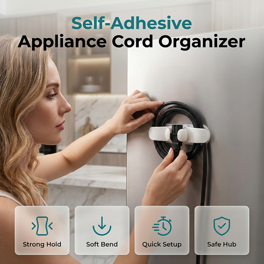 Self-adhesive silicone cable holders for white good