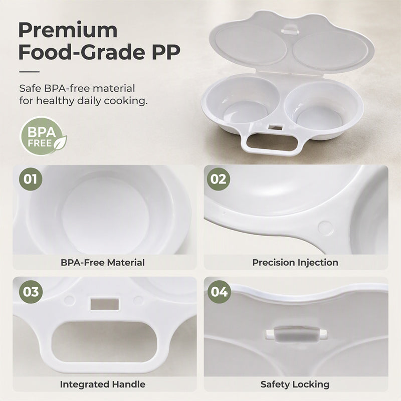 🎁New for 2026 – 50% off💥Microwave egg cooker with lid and handl