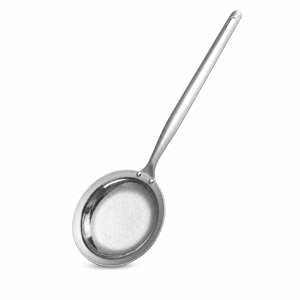 🥣Fine mesh skimmer – removes grease, foam and residue in one smooth motion