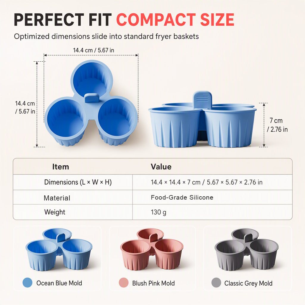 Silicone baking tin for an air fryer