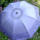 Lace Folding Umbrella Fashion UV Protection Parasol Princess Rain Umbrella Ultra Light Sun Umbrella Women – purple 7