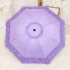 Lace Folding Umbrella Fashion UV Protection Parasol Princess Rain Umbrella Ultra Light Sun Umbrella Women 2