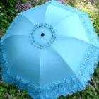 Lace Folding Umbrella Fashion UV Protection Parasol Princess Rain Umbrella Ultra Light Sun Umbrella Women – blue 14