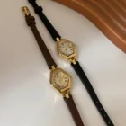 Roman Numerals 22mm Brown Leather Watch 2