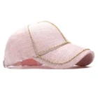 Diamond-Embedded Tweed Baseball Cap 6