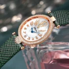 Fashion Women Watch Diamond Golden Steel Waterproof Vintage Female Handwatch Original Luxury Brands Leather Wristwatches Ladies 2
