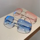 Rimless Diamond Butterfly Sunglasses 2