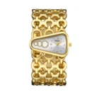 Gold Dial Bralette Geometric Wrist Watch – GoldSilver Face 8