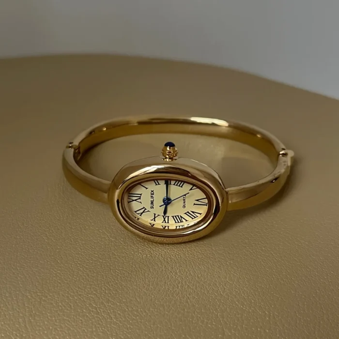 Bracelet Gold with Diamonds Small Dial Waterproof Watch – 01 7
