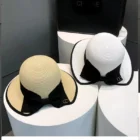 Black Bow Straw Hat 4