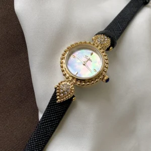 Diamond Dial Belt Quartz Watch