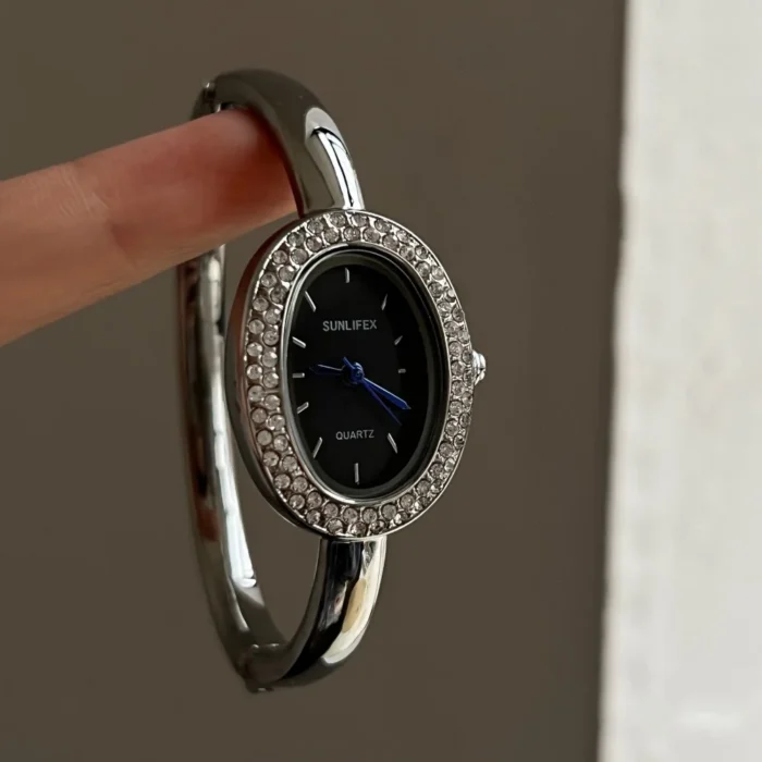 Bracelet Gold with Diamonds Small Dial Waterproof Watch – 09 12