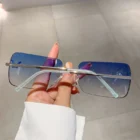 Rimless Diamond Butterfly Sunglasses 4