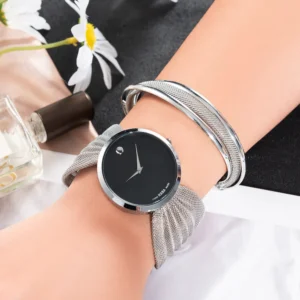 Gold Plated Stainless Steel Wrist Watch