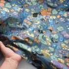Wide Jacquard Fabric Irregular Blue Oil Painting Formal Scarf 3