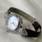 Diamond Dial Belt Quartz Watch – silver 8
