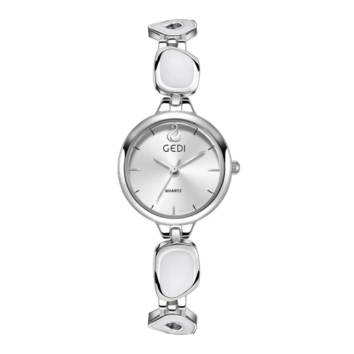 Round Quartz Small Dial Waterproof Watch – WHITE 8