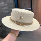 Straw Metal R Letter Belt Hat – Beige 7
