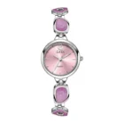 Round Quartz Small Dial Waterproof Watch – Pink 7