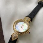 Diamond Dial Belt Quartz Watch – gold 7