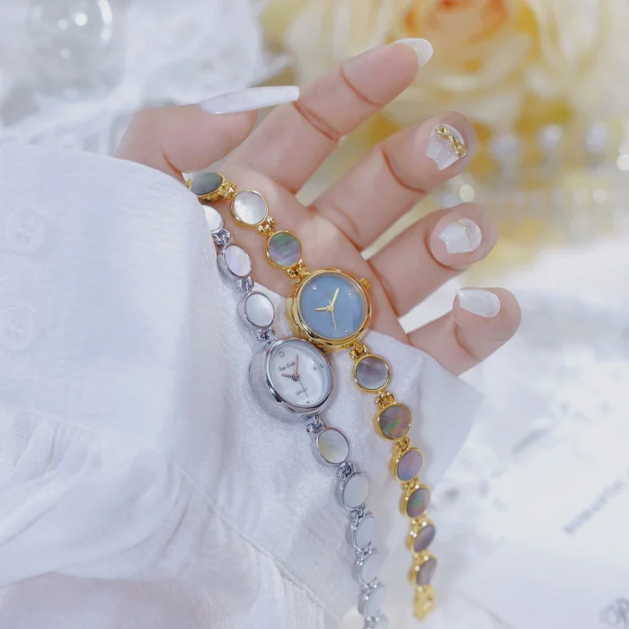 Gold Small Dial Bracelet Clock Wristwatch 2