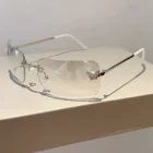 Rimless Diamond Butterfly Sunglasses – Silver 11