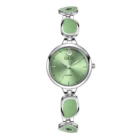 Round Quartz Small Dial Waterproof Watch – green 10