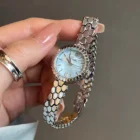 Geometric Steel Belt Sky Blue Quartz Watch – A1 7