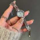 Geometric Steel Belt Sky Blue Quartz Watch 3