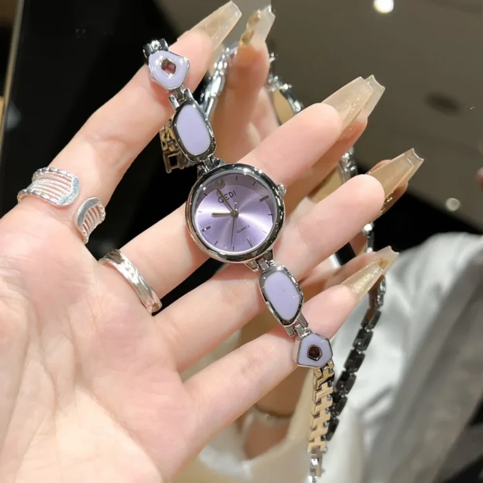 Round Quartz Small Dial Waterproof Watch 6