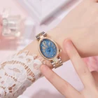 Fashion Women Watch Diamond Golden Steel Waterproof Vintage Female Handwatch Original Luxury Brands Leather Wristwatches Ladies 10