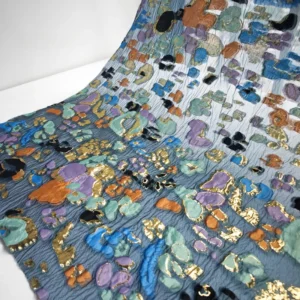 Jacquard Irregular Blue Oil Painting Scarf