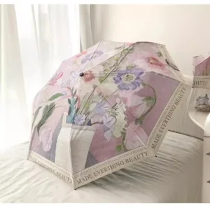 UV Folding Oil Painting Black Glue Umbrella